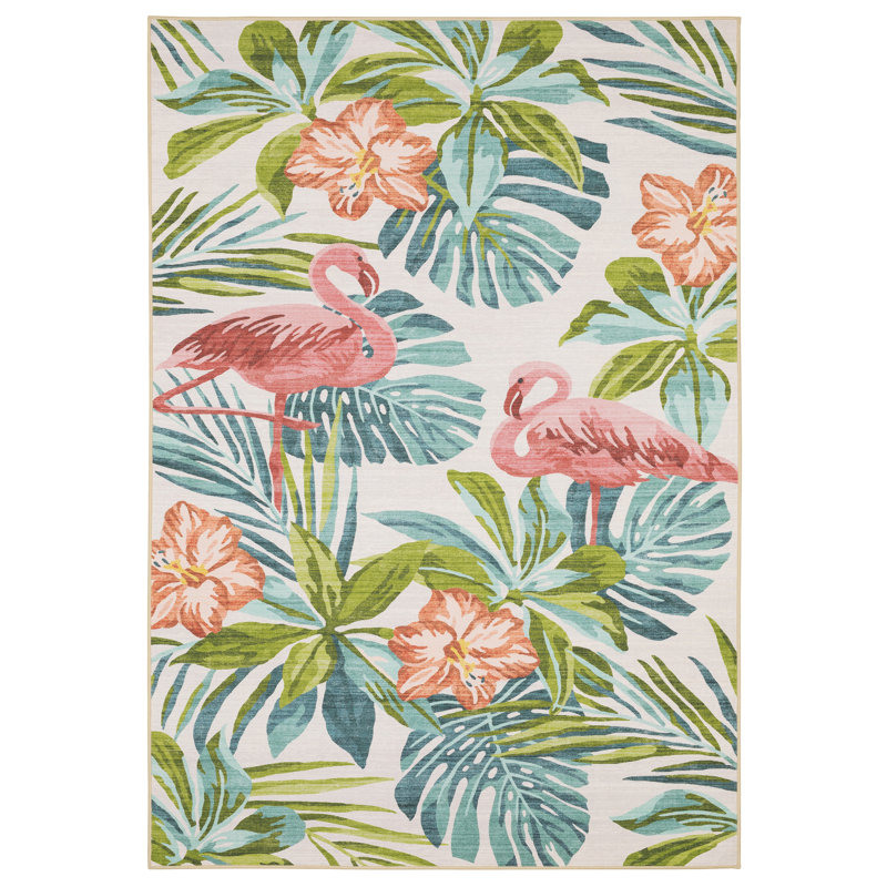 Tapis intérieur / extérieur Runa avec envers antidérapant, Rectangle 2 pi x 3 pi
