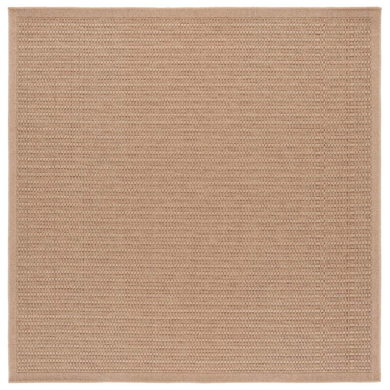 RetfordPerformance Solid Color Indoor/Outdoor Area Rug, Square 6'7"