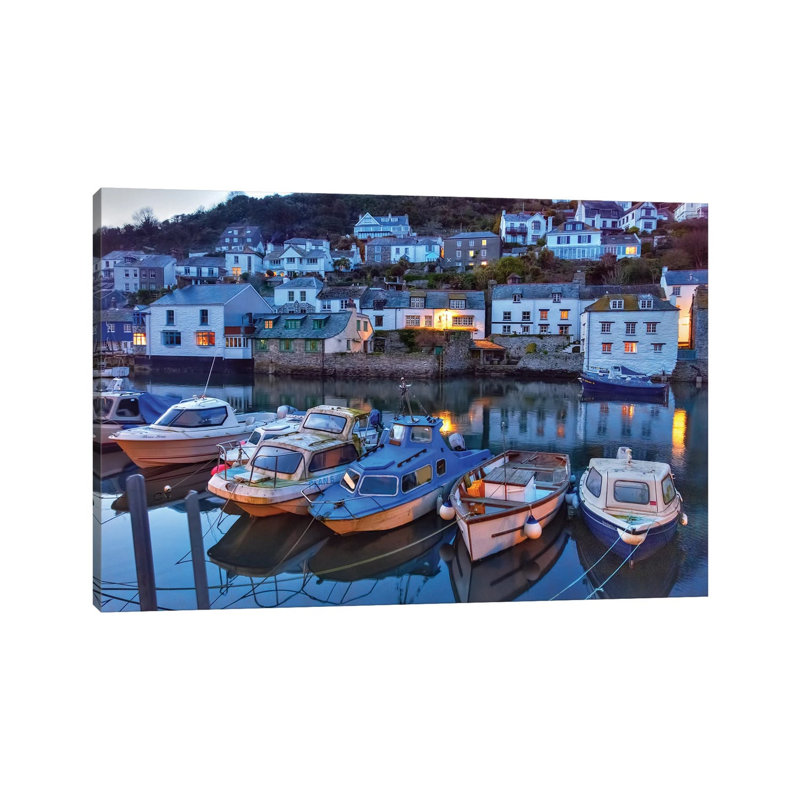 Polperro Boats by David Gardiner - Gallery-Wrapped Canvas Giclée on Canvas, Wrapped Canvas