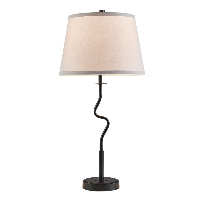 26.75” Black Peraza Table Lamp With Empire Lampshade
