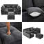Canapé modulaire noir avec repose-pieds mobile et ports USB, forme U / L flexible pour une vie moderne-1521995986