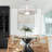 Outdoor 24" Distressed White Caged Ceiling Fan with LED Light and Remote, 6 Speed Waterproof Fandelier