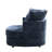 55.12" W Upholstered Slipcovered Barrel Accent Chair With 5 Side Pillows Chenille-243608770