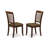 5 Piece Modern Dining Table Set Includes a Round Wooden Table with Dropleaf and 4 Linen Fabric Kitchen Dining Chairs, 42x42 Inch, Mahogany-452624960-452624989