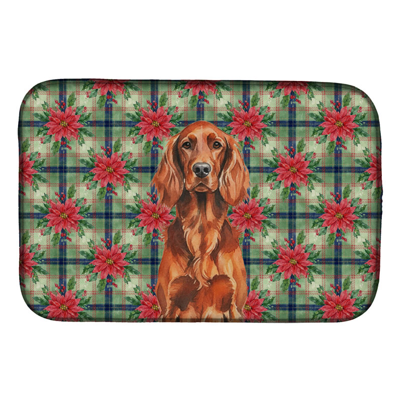 Tapis de séchage Irish Setter Christmas PoinsettIas