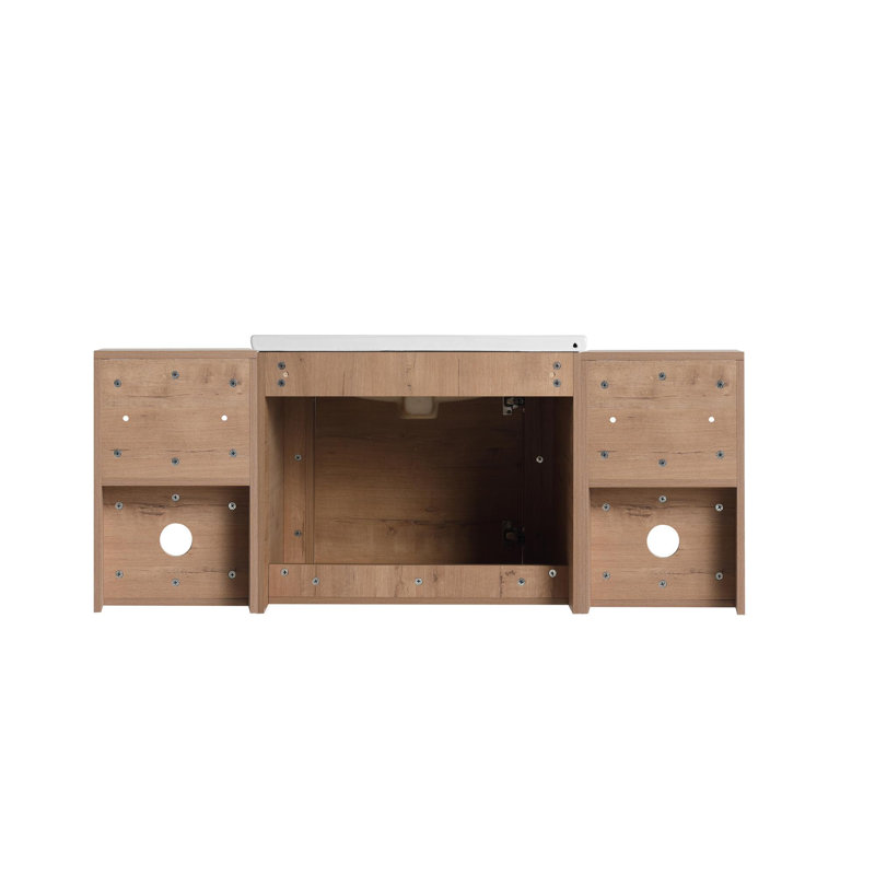 Meuble-lavabo simple 24 po avec lavabo et deux armoires latérales