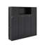 Grand lit escamotable avec armoires de rangement-1900134688