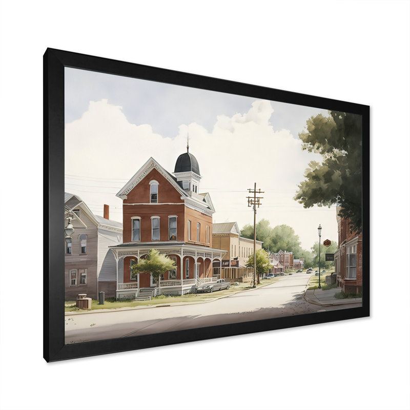 Petite ville en Arizona III - Impression sur toile, Cadre photo noir, H 12 po x l 20 po x P 1 po