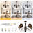  5 - Light Farmhouse Boho Dimmable Crystal Chandelier