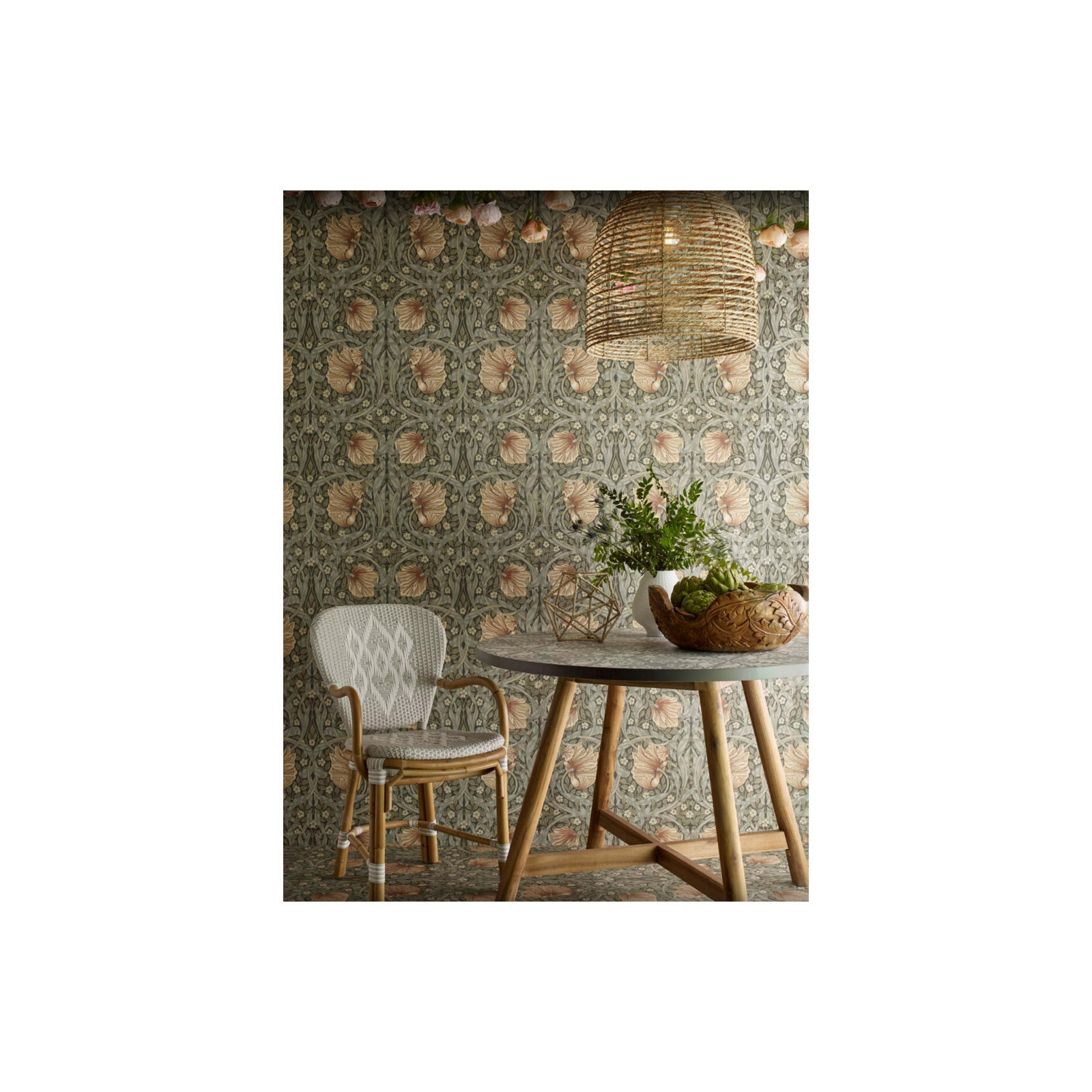Single Light Rattan Pendant