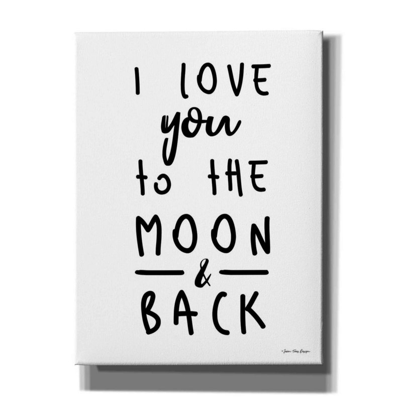 «To the Moon» par Seven Trees Design, art mural sur toile, H 16 po x l 12 po x P 0,75 po