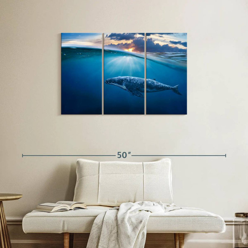 Aletra Whale Underwater, 24" H x 38" W