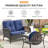 Esquer Brown Rattan Patio Loveseat with Cushions-18721737