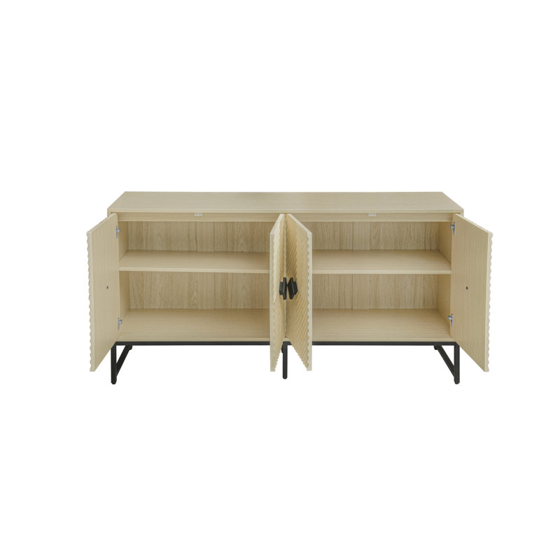 Armoire de rangement Carved, Beige