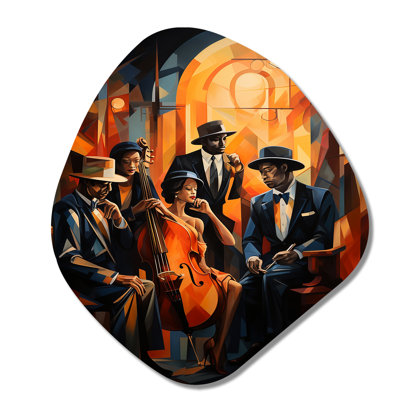 Sandown - African American Art Nebula Shape Assymterical Metal Wall Art