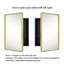 Farmhouse Recessed Metal Bathroom Medicine Cabinets with Mirror with Adjustable Tempered Glass Shelves-1695340444-1695094430