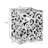 Silver Aluminum Square End Table