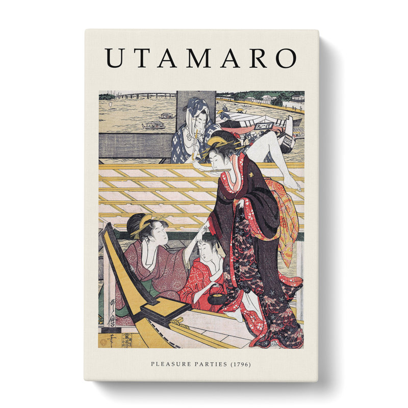 Pleasure Parties Print by Kitagawa Utamaro - Wrapped Canvas, 50cm H x 35cm W x 3cm D
