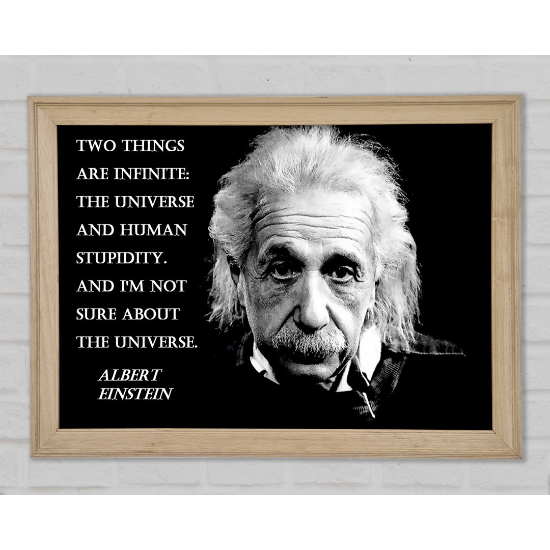 Scammon Motivational Quote Albert Einstein The Universe Gerahmter Druck Wandkunst