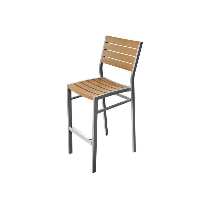 Tabouret de bar 30 po, Gris / bois