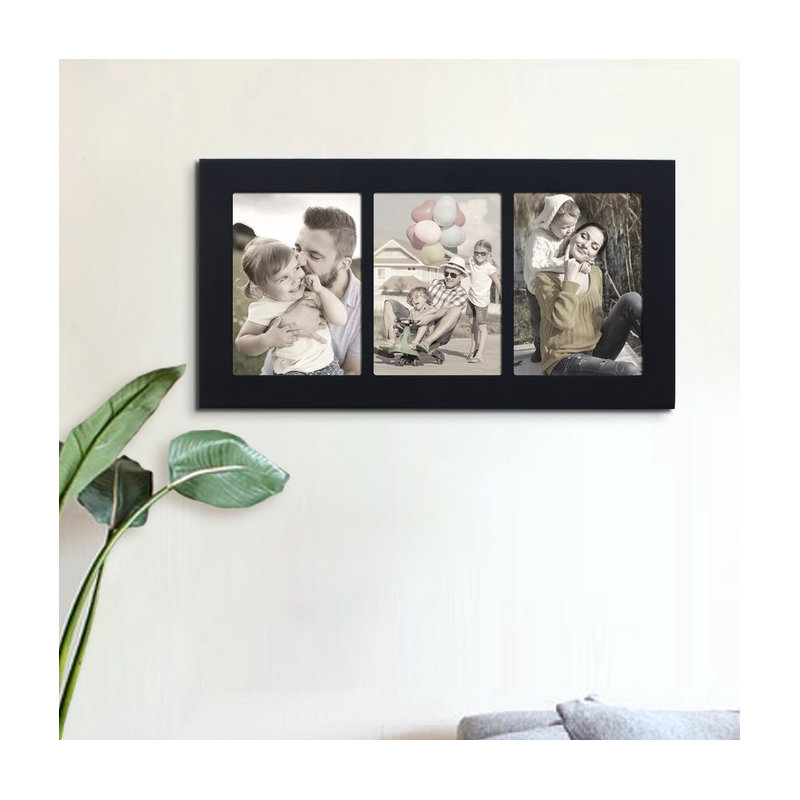 3 Slot Wood Artwork Picture Frame