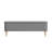 Derryberry Ottoman Storage Bench. Grey Button Tufted Linen Fabric Upholstered. 2 Leg Options Included.