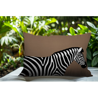 Hala Zebra Reversible Indoor/Outdoor Rectangle Pillow