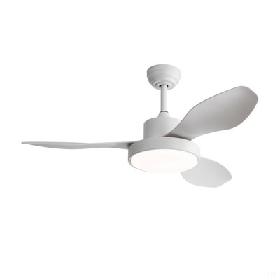 47 Inch Ceiling Fan With 22W LED Light And Remote Control 6 Speeds Reversible DC Motor For Living Room