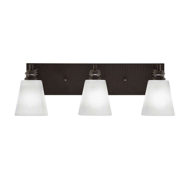 Éclairage pour meuble-lavabo 3 lumières Arran, Espresso, Blanc