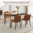 Upholstered Dining Chairs Set of 2, Modern Kitchen Chairs with Padded Seat and Wood Legs for Dining Room or Living Area, PU-1452433249