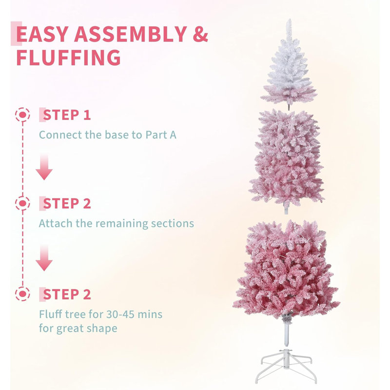 Lighted Artificial Christmas Tree, 6' H