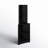 Badina Modern Display Corner Bookcase with Colourful LED Light