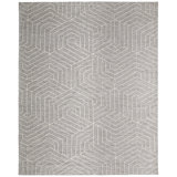 Emerson Hand Tufted Polypropylene Geometric Area Rug in Gray/Ivory by Thom Filicia