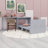 Murphy Bed Cabinet With Movable L-Shaped Desk And Cushion-118414044
