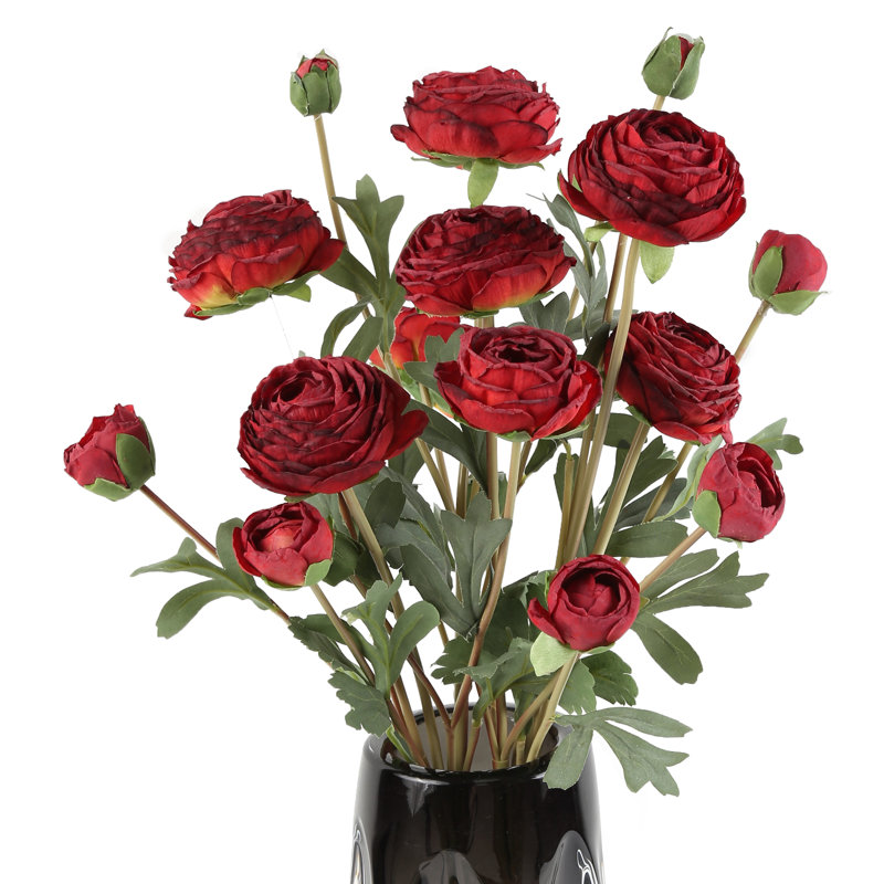 Arrangement floral de longues branches artificielles, Rouge