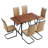 Rectangular Pedestal Dining Table Set-581561043