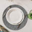 Sterilla Round Placemat, Grey, 15" dia., Set of 6