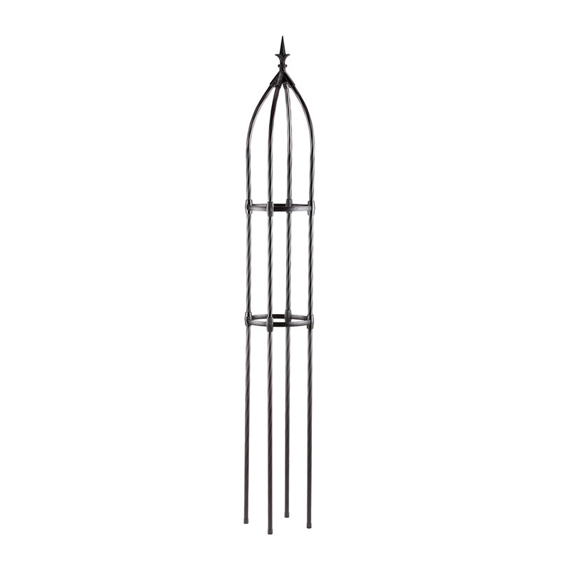 Elosie 6cm H Plastic Coated Steel Arched Trellis, 6cm H x 26cm W x 84cm D