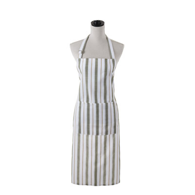 Striped Kitchen Apron – Adjustable Neck Strap, Lightweight Cooking Apron with Front Pocket for Baking, Cooking and Everyday Kitchen Use