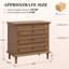 Table de chevet 3 tiroirs en bois massif rétro avec station de charge USB intégrée et tablette coulissante, table de bout traditionnelle pour chambre à coucher, salon, entièrement assemblée-1232855786