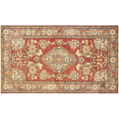 One-of-a-Kind 3'7" X 6'2" 1960s Wool Area Rug in