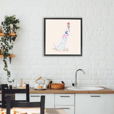 Dalmatian & Dripping Ice Cream Floating Frame, design by Krissy Mast