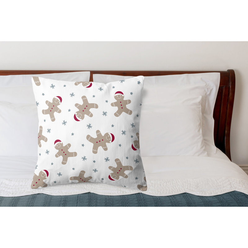 Coussin décoratif Gingerbread Delight, Blanc / beige abstrait