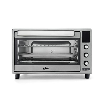 Oster 10 Function Digital Display Air Fryer Oven Toaster Oven Countertop Oven in Silver