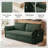 85.1" Pull Out Sleeper Sofa Bed Loveseat Chaise 3-in-1 Corduroy Convertible Couch With USB Charging & Adjustable Backrest & Removable Storage Ottoman-1970459919