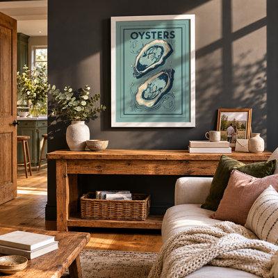 Oysters Vintage - Framed Print