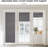 Magnetic Blackout Door Blinds, No Drill Roll Up French Door Curtain for Window, Thermal Insulated Light Blocking Shades for Sidelight Glass Window, 1 Panel-1739404991-1739404966