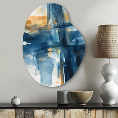 Lela - Fractals Irregular Shape Print on Metal, Modern Asymmetrical Metal Wall Decor