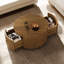 Table basse ronde avec tiroirs-1863071371