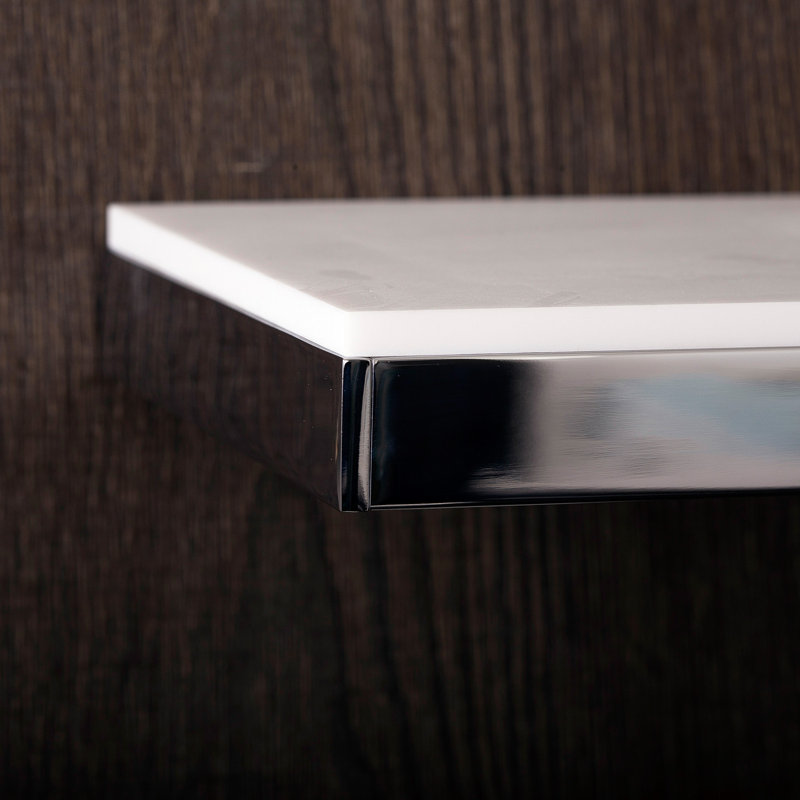 Karn Metal Floating Shelf with Towel Bar
